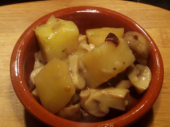 champiñones con patatas